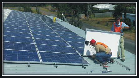 15kW PV solar panel installation at The Roots, Potchefstroom